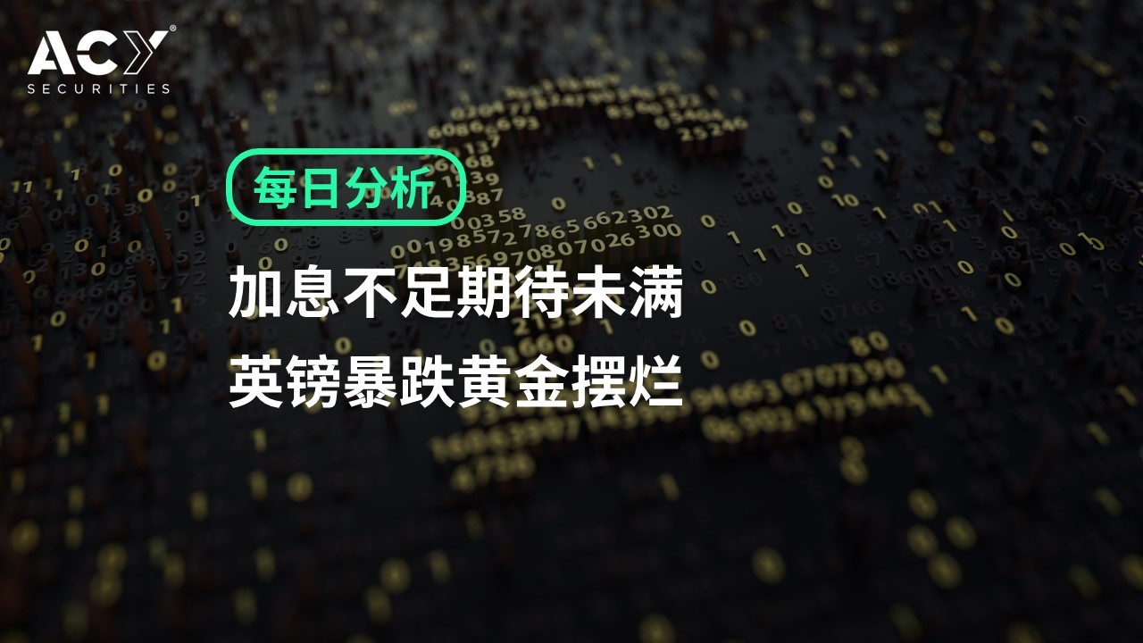 【ACY证券】加息不足期待未满，英镑暴跌黄金摆烂