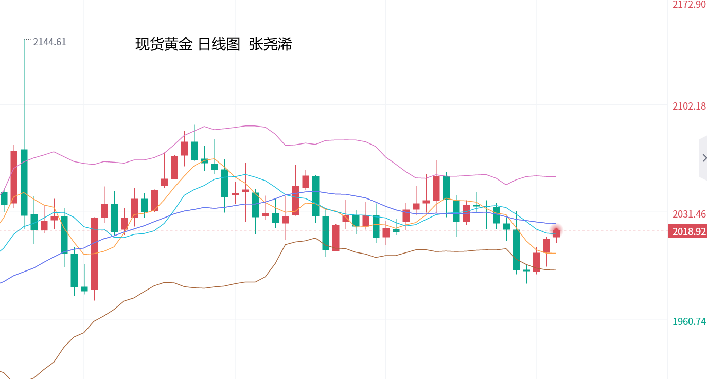 张尧浠：通胀数据反超预期、黄金保持震荡回落趋势操作  