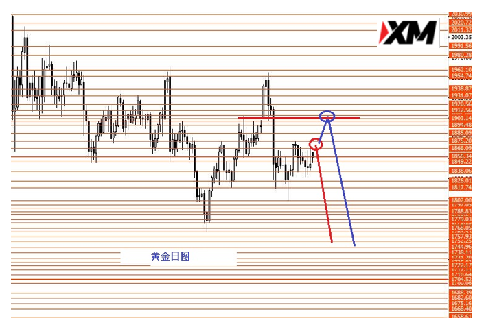 xm外汇官网：黄金关注1900-1906区域强阻力