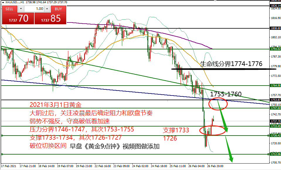 何小冰：黄金大阴过后，欧盘强弱是关键 03.01