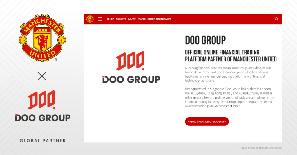 公司动态 | Doo Group 正式成为曼联足球俱乐部官方全球合作伙伴