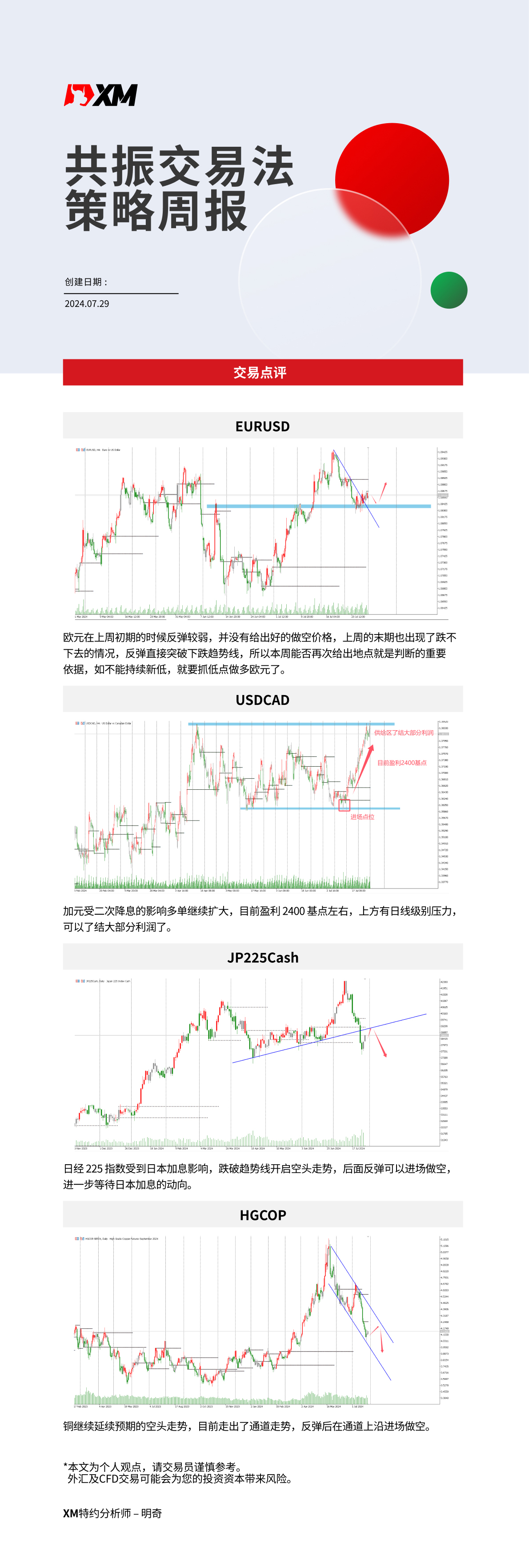 7月29日 XM共振交易法策略周报