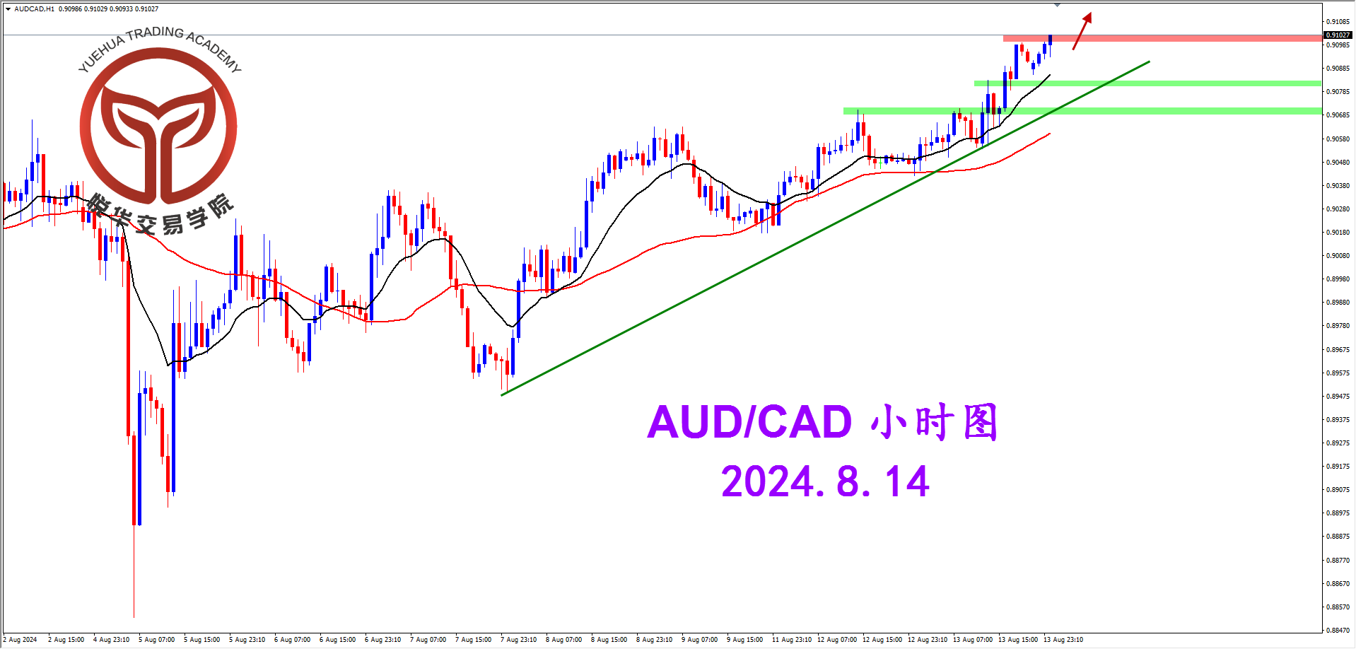 悦华交易学院：澳加阳线突破 多头情绪主导