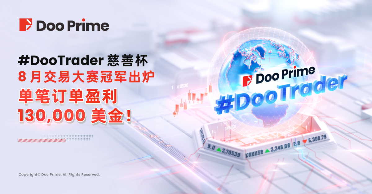 精彩活动 | 2024 #DooTrader 慈善杯 8 月交易大赛冠军出炉，单笔订单盈利 13 万美金！ 