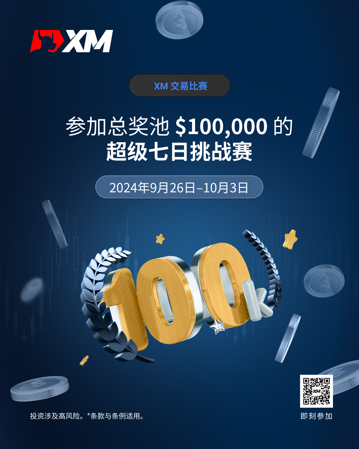 超级七日挑战赛，XM 欢送 0,000奖金！