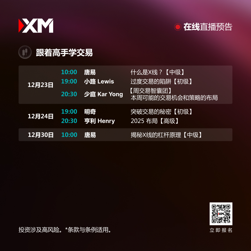 |XM| 中文在线直播讲座，本周预告（12/23-12/24）